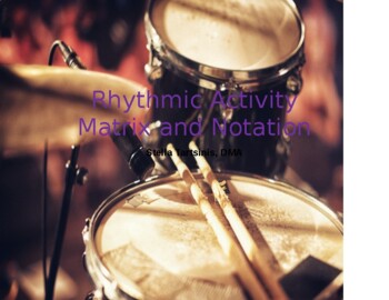 Preview of Rhythmic Activity: Matrix and Notation