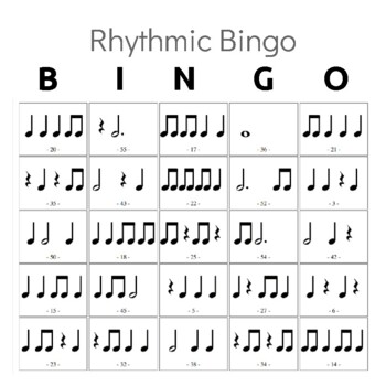 Preview of Rhythmic Bingo