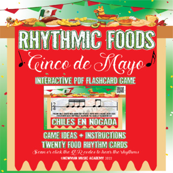 Preview of Rhythmic Food: Cinco de Mayo Edition *INTERACTIVE PDF FLASHCARDS*