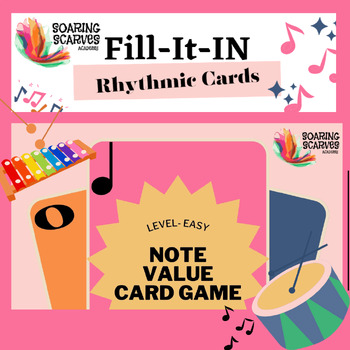 Preview of Rhythmic Recall: Note Value Memory Card Game and Group Assessment for Grades 3-8