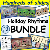 Rhythms Cards and Activities for ta, ti-ti, rest | Holiday