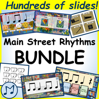 Preview of Rhythms Cards and Activities for ta, ti-ti, rest | Main Street Rhythms