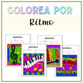 Rhythms Color by Music in Spanish | Ritmos Colorea por Musica