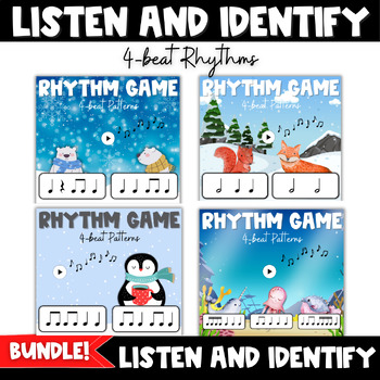 Preview of Elementary Music Rhythm Interactive Music Games - Interactive Assessment Bundle