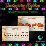 Rhythms: Thanksgiving Rhythm Slides (Easy, Medium, Hard)
