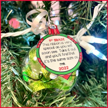 Ribbon Height Ornament Christmas Tag by Grades and Grace