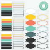Ribbon Labels and Banners Clip Art