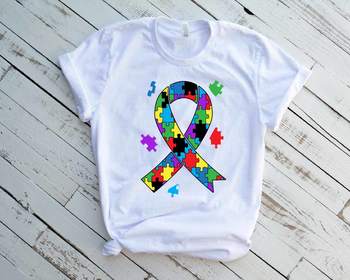 Preview of Ribbon Puzzle Autism Awareness SVG Awareness Color kind love fight hope 1342S