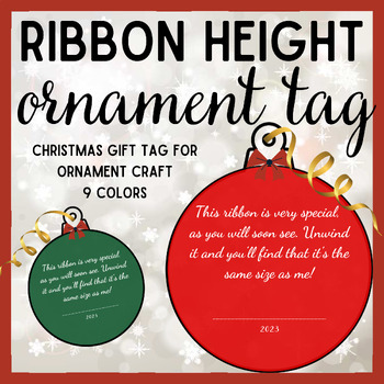 Preview of Ribbon String Height Ornament Tag - Gifts for Parents - Christmas Ornament Craft