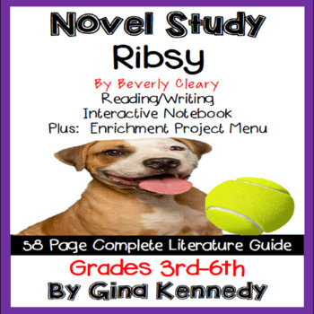 Preview of Ribsy Novel Study and Project Menu; Plus Digital Option