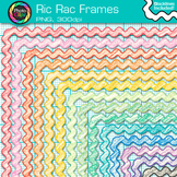 Ric Rac Border Clipart: Page Borders & Frames Clip Art, Tr