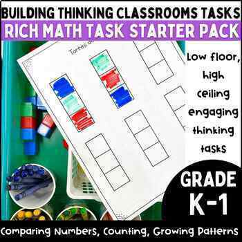 Preview of Building Thinking Classrooms Math Tasks- Counting, Comparing, Growing Patterns