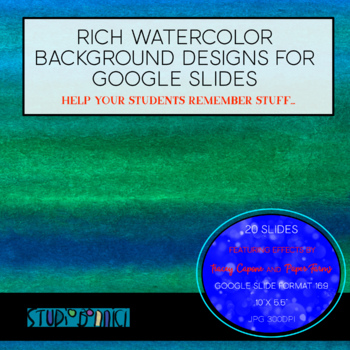 Preview of Rich Watercolor Backgrounds for widescreen format
