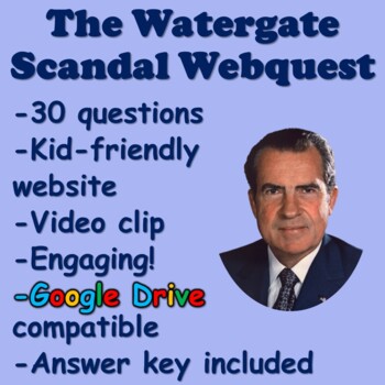 Preview of Richard Nixon - The Watergate Scandal Webquest