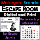 Richard Nixon and the Watergate Scandal: Escape Room - Soc