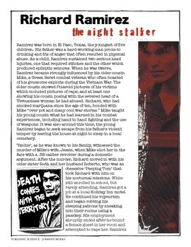 Preview of Richard Ramirez - The Night Stalker w/key