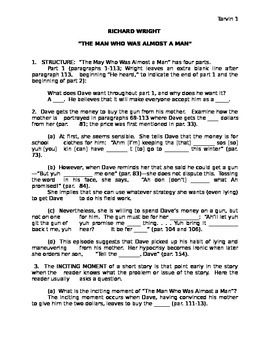 Preview of Richard Wright’s “The Man Who Was Almost a Man” Handout