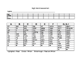 Richardson Sight Word Assessment Tool