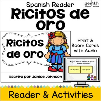 Preview of Ricitos de Oro Goldilocks Spanish Fairy Tale Reader Easy Beginning Mini Book