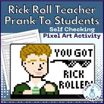 Rick Roll Prank To Students | Never Gonna Give You Up Mystery Pixel Art  Activity