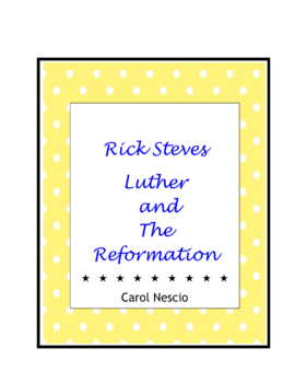 Preview of Rick Steves ~ Luther and The Reformation ~ Movie Guide + Overhead + Word Search