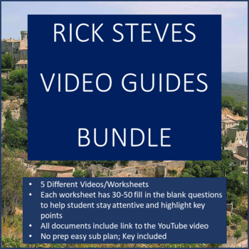 Preview of Rick Steves Video Guides FRANCE BUNDLE  Easy Sub Plans, Good Cultural Info