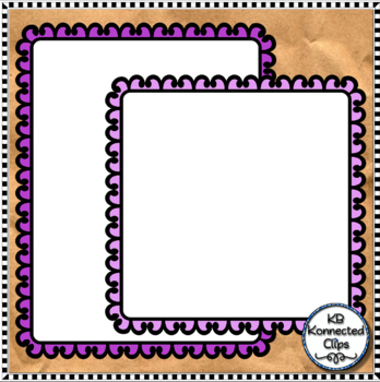 Rickeya Frames- Square and Rectangle- 20 Colors- Line Art too! by KB ...