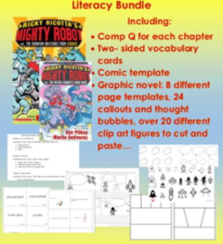 Preview of Ricky Ricotta 2 Title Literacy Bundle