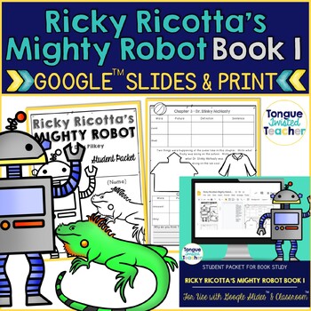 Preview of Ricky Ricotta's Mighty Robot Book 1 Bundle Printable and Digital for Google™