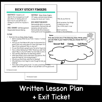 sticky fingers assignment answer key