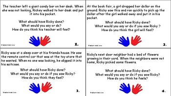 Ricky Sticky Fingers Social Skill Activities about Stealing by Kingdom