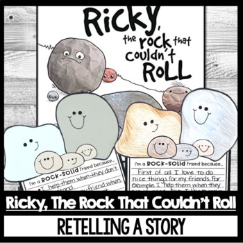 Preview of Ricky The Rock That Couldn't Roll | Story Retell Reading Comprehension and Craft