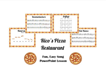 Preview of Rico's Pizza Restaurant Song PPT