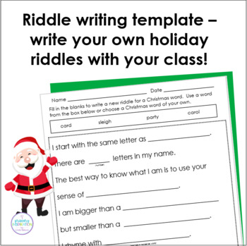 Christmas Riddles Printable Vocabulary Cards and Activities - TpT