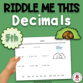 Preview of Decimal Riddle Worksheets PDF and Digital