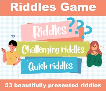 Preview of Riddle Me This Game (PPT Riddle Questions)