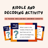 Riddle and Decoding Activity | 16 pages