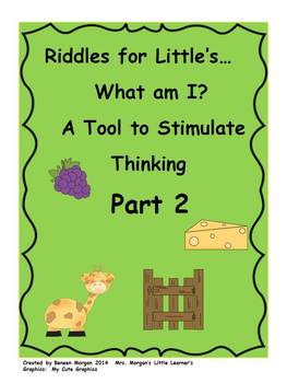 Preview of Riddle for Little's...Part 2    A Tool to Stimulate Thinking