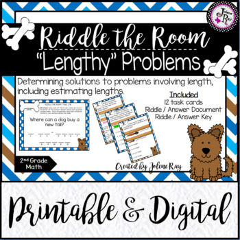 Preview of Problems Involving Length; 2nd Grade; Riddle the Room; TEKS 2.9E