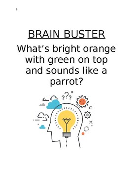 Preview of Riddles/Questions of the Week 2.0 (Brain Buster)