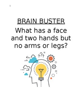 Preview of Riddles/Questions of the Week (Brain Buster)