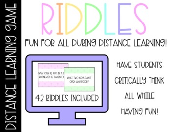 Preview of Riddles - Virtual Distance Learning Game