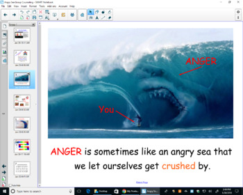 Preview of Ride the Angry Sea Group Counseling Notebook