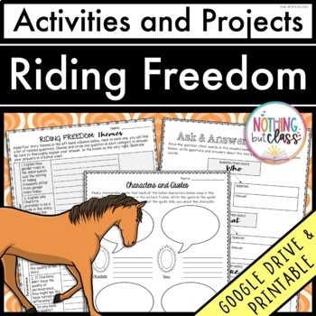 Preview of Riding Freedom | Activities and Projects | Worksheets and Digital