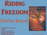 Riding Freedom Choice Board Novel Study Activities Menu Bo