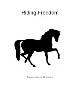 Preview of Riding Freedom Comprehension Questions