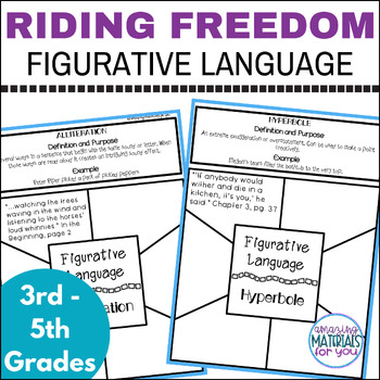 Preview of Riding Freedom Text Dependent Figurative Language Analysis