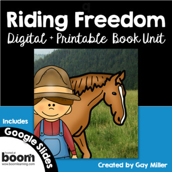 Preview of Riding Freedom Novel Study Printable + Digital Book Unit Pam Munoz Ryan