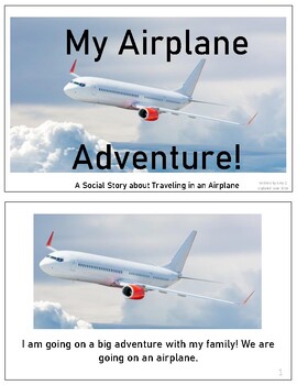 Preview of Riding an Airplane Social Story - UPDATED Product!