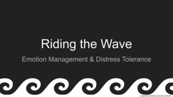 Preview of Riding the Wave of Emotions slideshow and worksheet-SEL/CBT